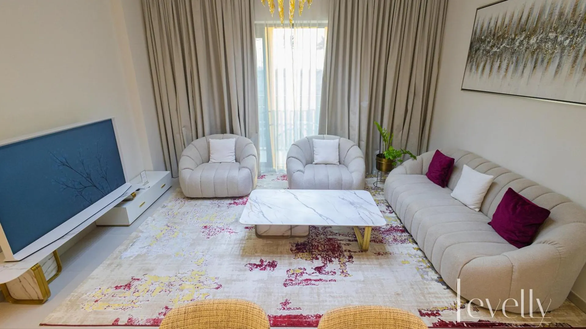 Apartment Spacious Modern 2Br With Partial Burj Khalifa View Dubai